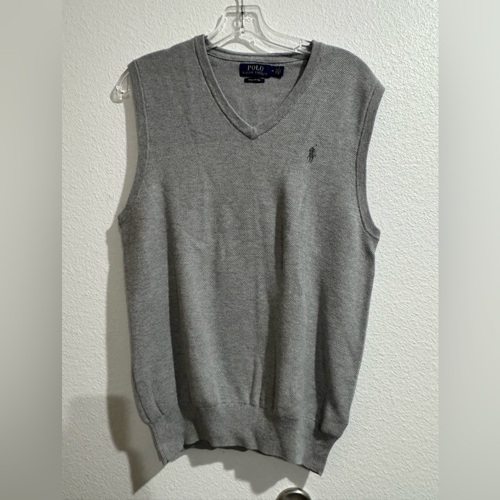 Grey Polo Sweater Vest